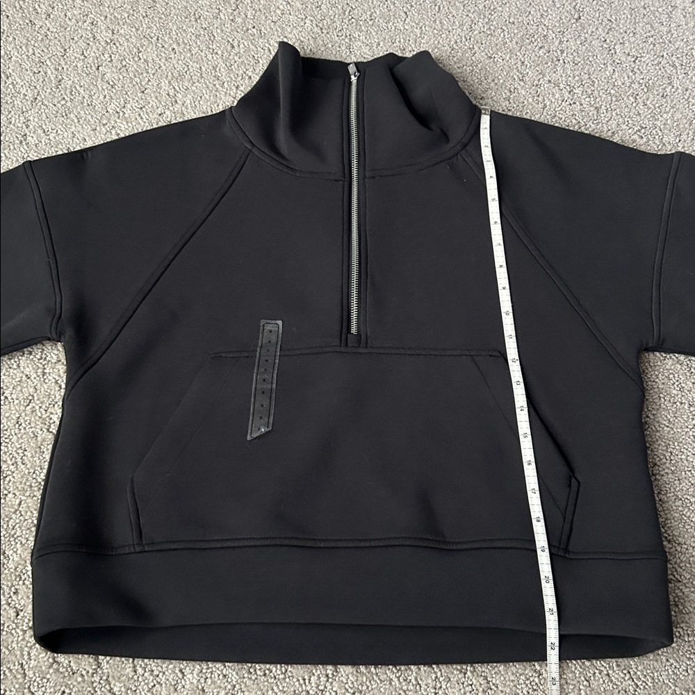 CALIA Women's Soft Scuba 1/4 Zip Pullover Sweatshirt Black Athleisure Top S NEW - Picture 9 of 12